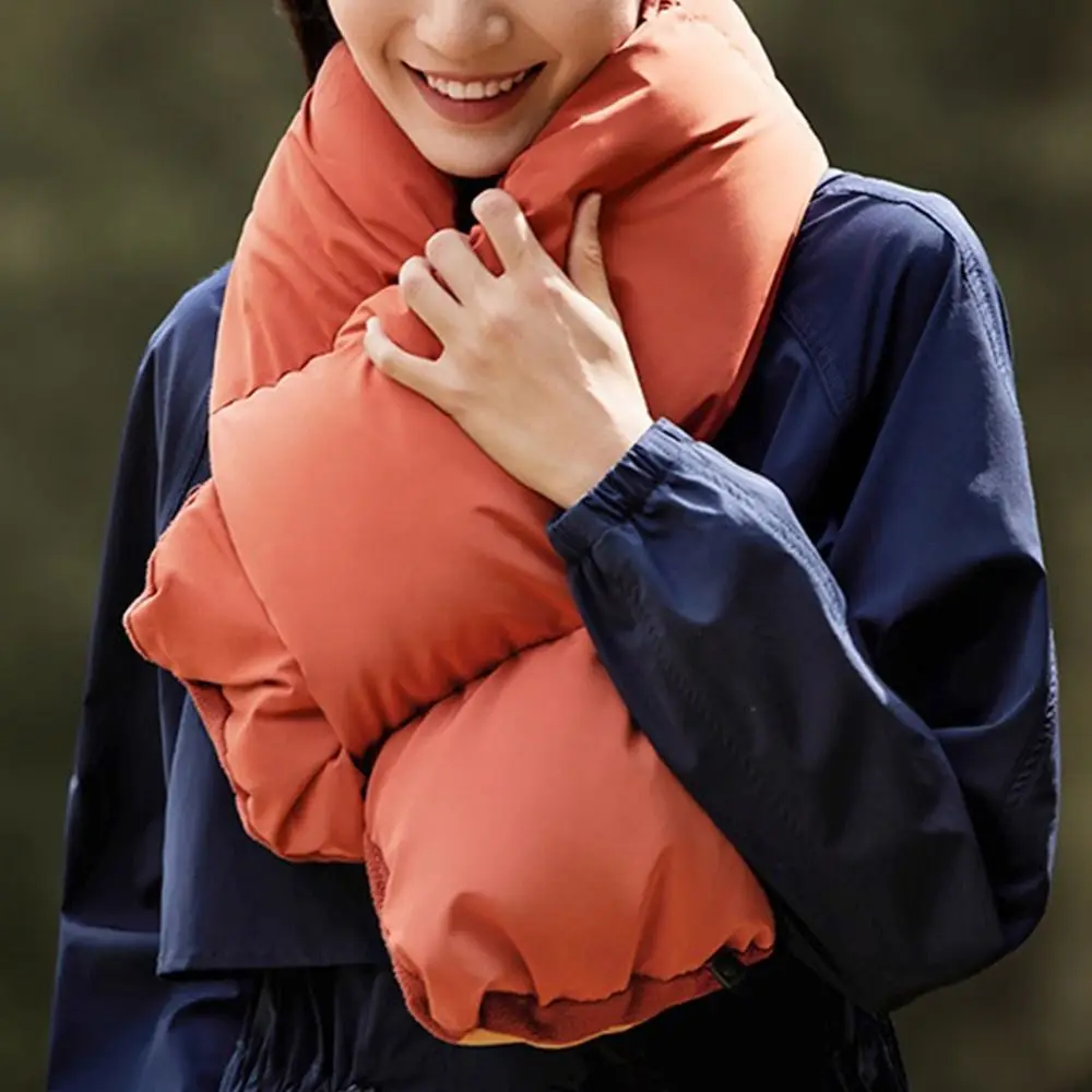 Fashion Solid Color Neck Wrap Windproof Cold proof Fleece Scarf Washable Winter Scarves Winter