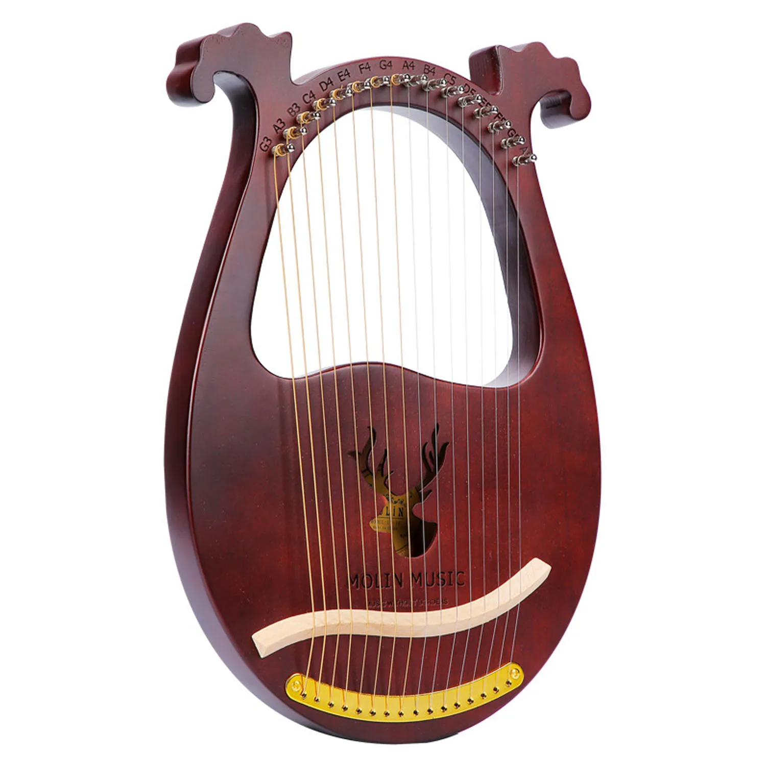 

Лира-арфа: 16-струнный инструмент из цельного дерева с захватывающим звучанием - портативная ручная арфа, полный комплект для начинающих и музыкантов