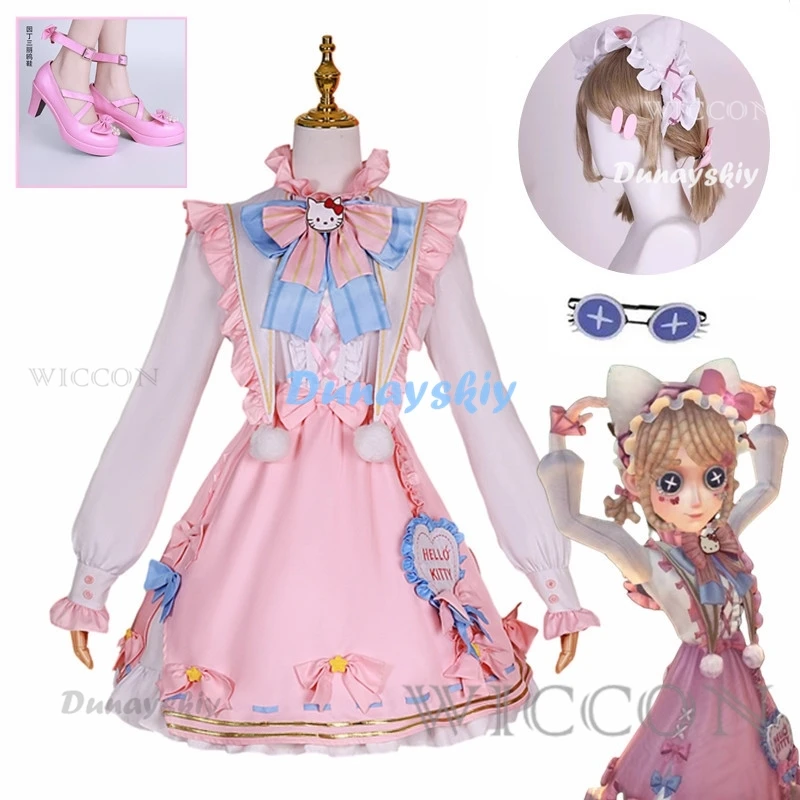 Anime Emma Woods Cosplay juego Identity V Cosplay disfraz jardinero Kawaii vestidos bolsa accesorios peluca conjunto traje de fiesta para mujer