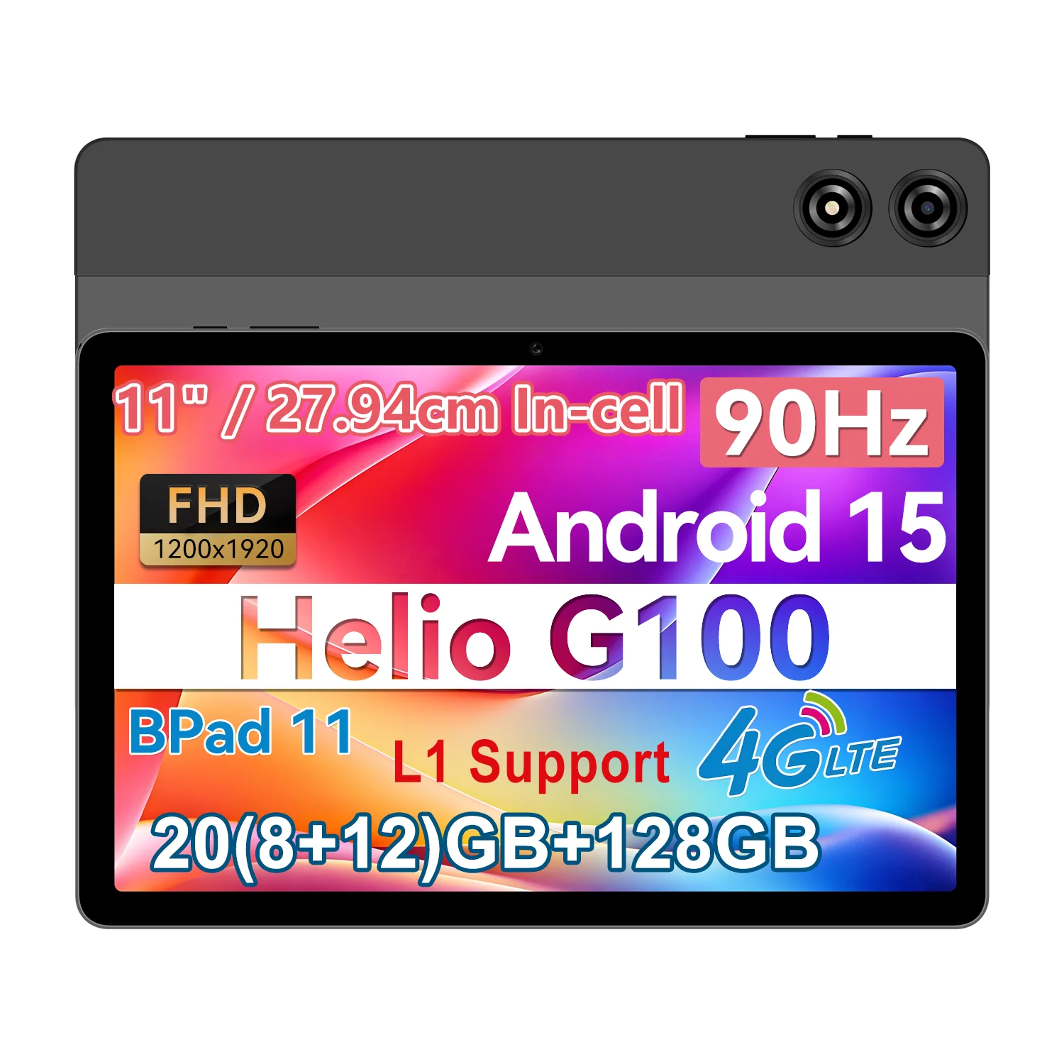 BNCF 11-дюймовый Android15 MTK G100 8-ядерный планшет 8 ГБ ОЗУ