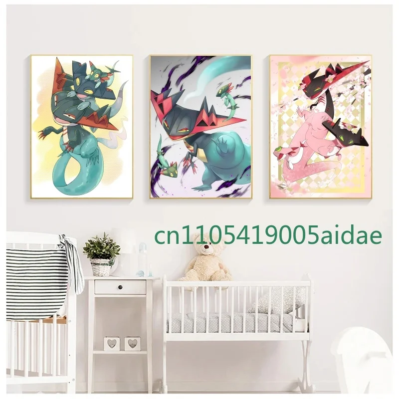 

Anime Pokemon Cartoon Dreepy Dragapult Picture Print Mural Poster Wall Home Living Room Corridor Aesthetic Canvas Decor Painting