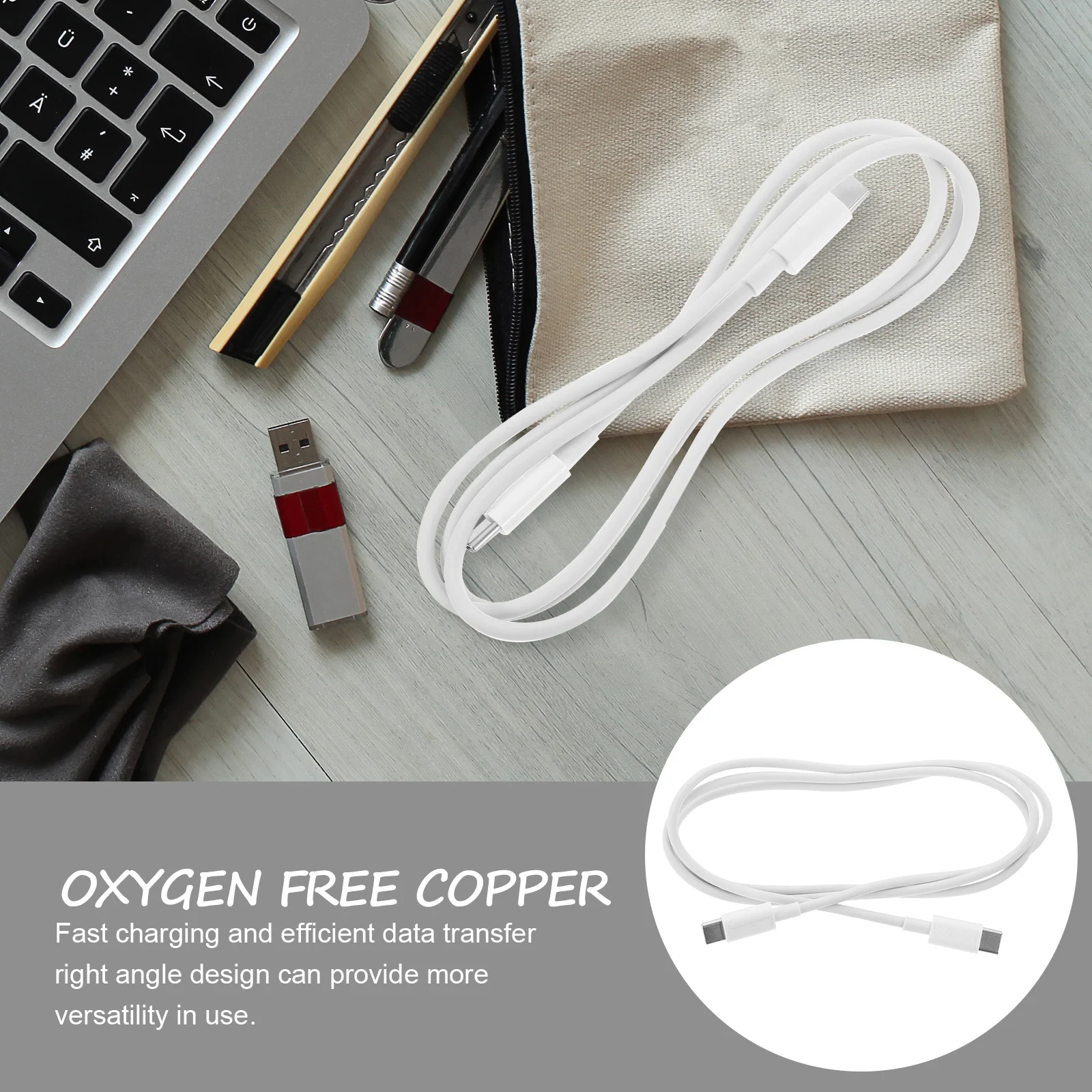 

2pcs Usb-C Fast Charging Cable 2M High Speed Type C To Usb C Cord For Mobile Phone Quick Durable Data Cable For Travel