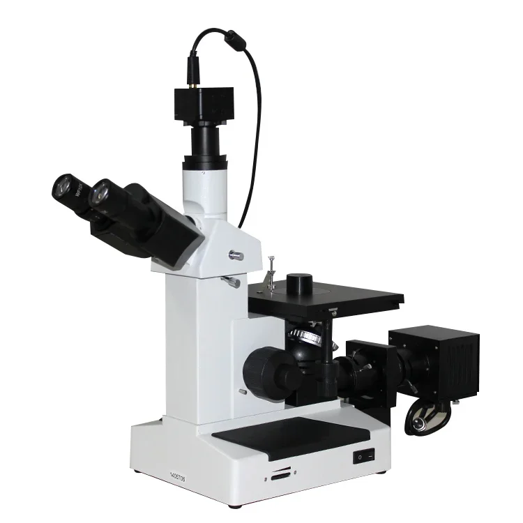 4XCE 1000X Professional Trinocular Inverted Metallurgical Microscope With Camera Image Analysis Software