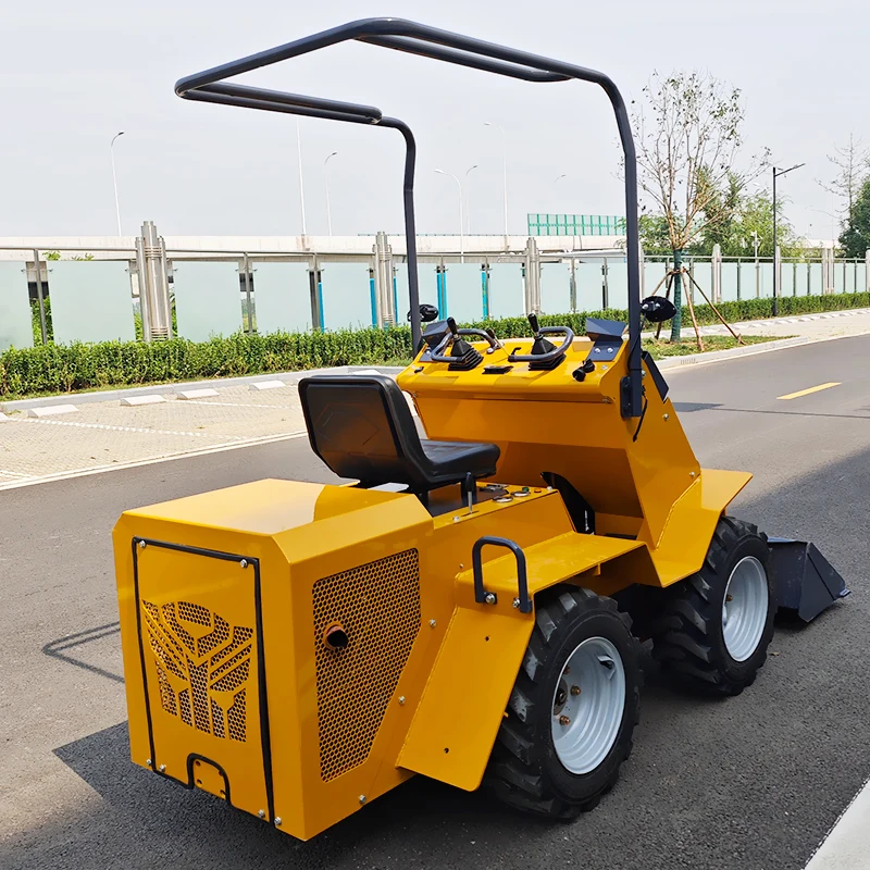 Custom Mini Loader Skid Steer Loaders With Snow Blower Lawn Mower Breaker Hammer Earth-Moving Machinery Mini Skid Steer Loader