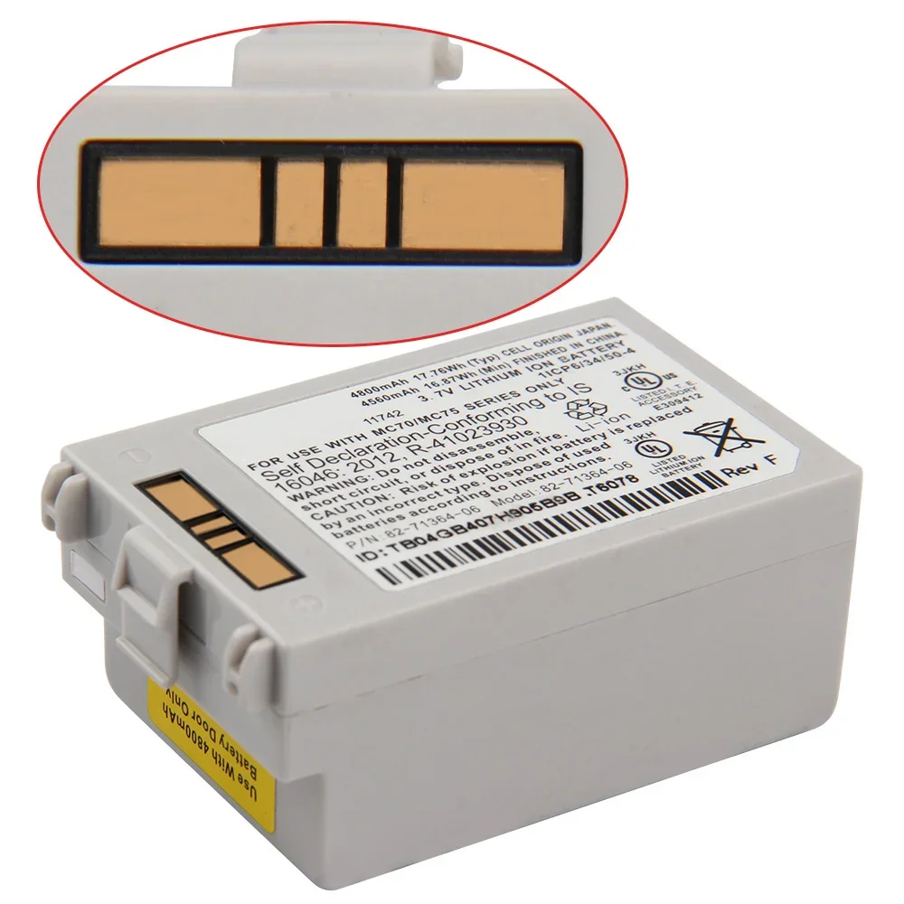 Replacement Battery 82-71364-06 82-71364-05 For Motorola Zebra Symbol MC70 MC7090 MC75A8 MC7596 MC75 MC75A MC75A6 High Capacity