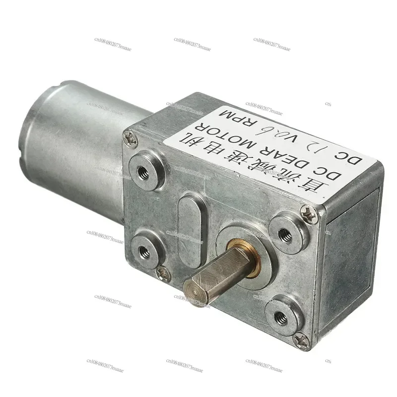 

12V DC Geared Motor 0.6RPM High Torque Low Speed Turbo Worm 370 Right Angle