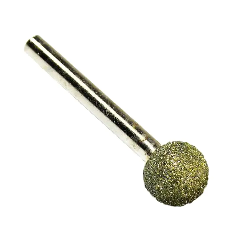 Vástago de 6 mm Diámetro de cabeza de 6-16 mm. Broca de molienda de cabeza redonda con punta montada en diamante