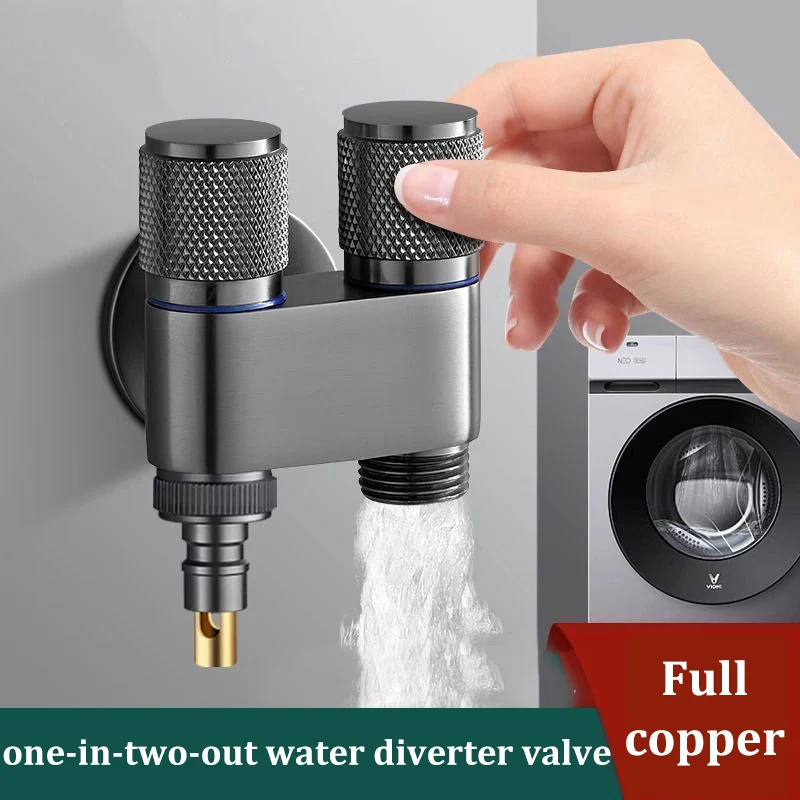 

All-copper Washing Machine Faucet Automatic Water Stop Valve Special Buckle Water Nozzle Joint Drum Automatic 4 Points Universal