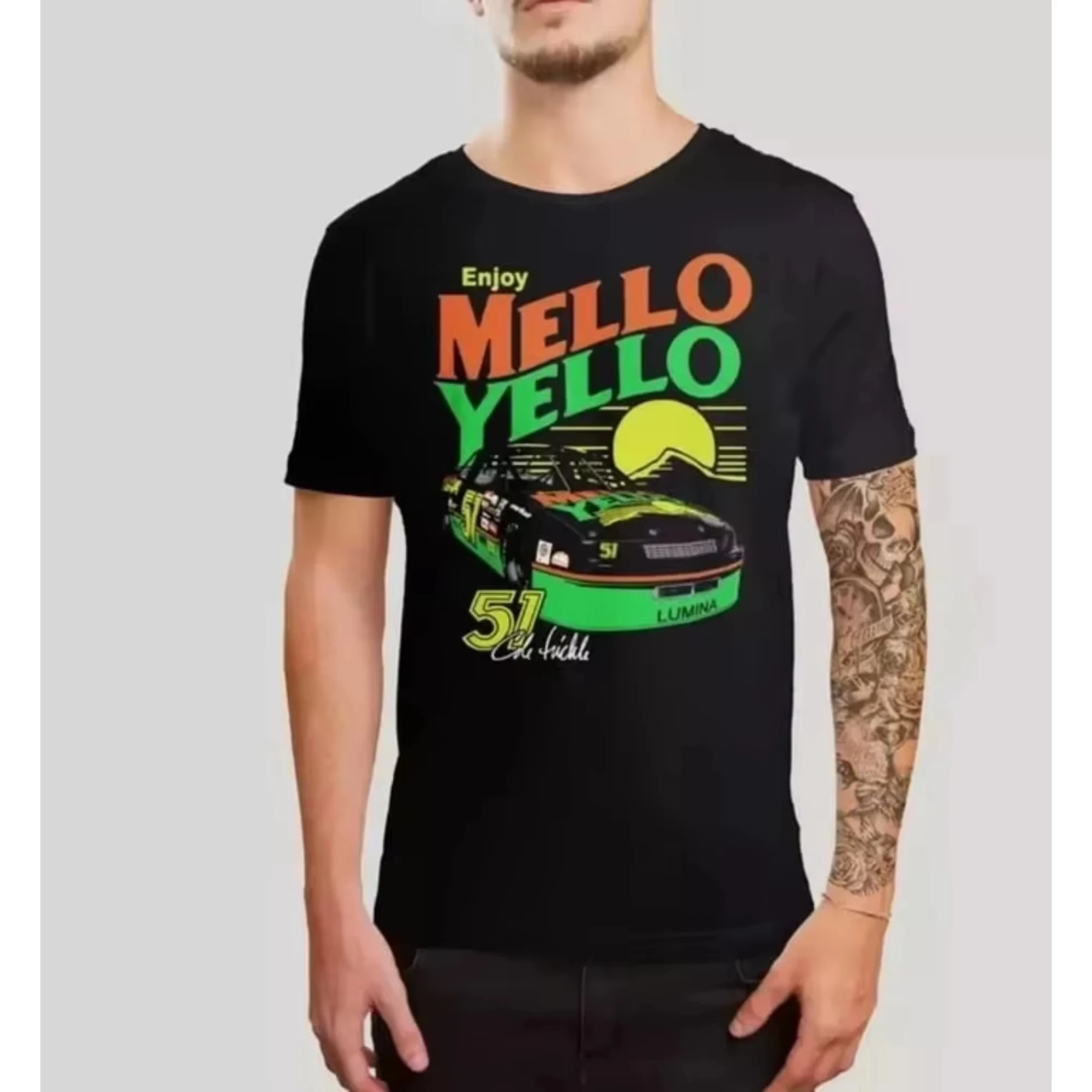 

Винтажная футболка Mello Yello Racing Race Car Racing 90, мужская футболка Y2K, летняя футболка большого размера с короткими рукавами, уличная одежда, женские и мужские топы