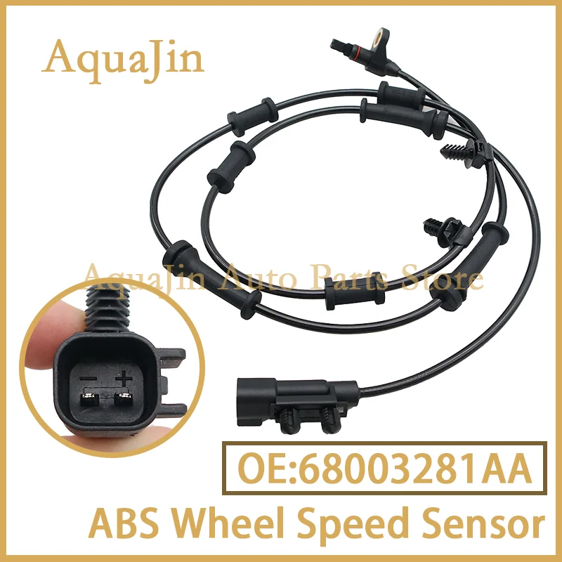 68003281AA Front Left Right ABS Sensor For Jeep Wrangler JK 3.6L 3.8L 2007~2017 2008 2016 68003281AB 68003281AC 68003281AD Auto