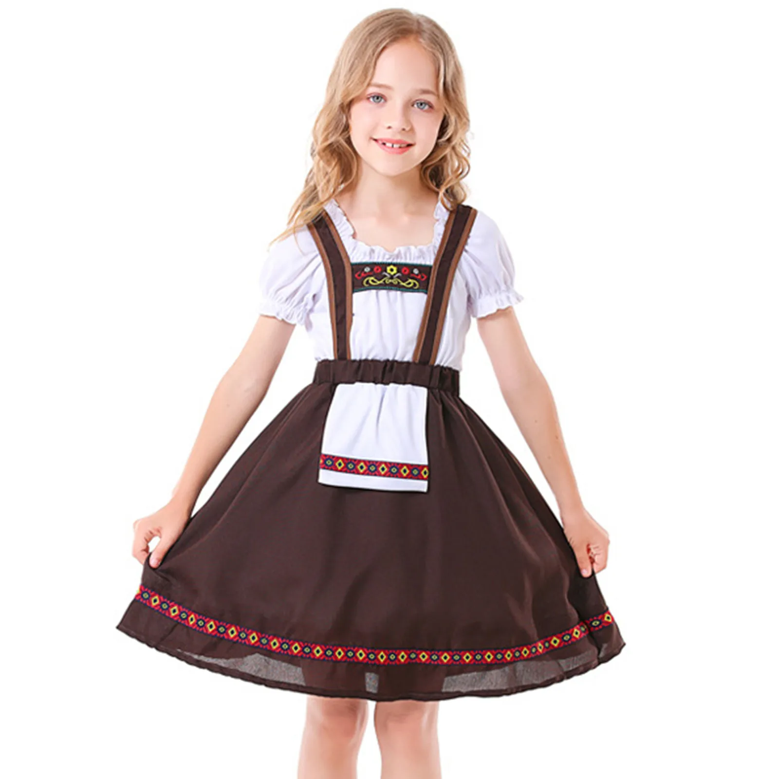 

Bavarian Fantasia Festival Party Kids Beer Girl Cospaly Dress German Oktoberfest Children Costume Girls Oktoberfest Costumes