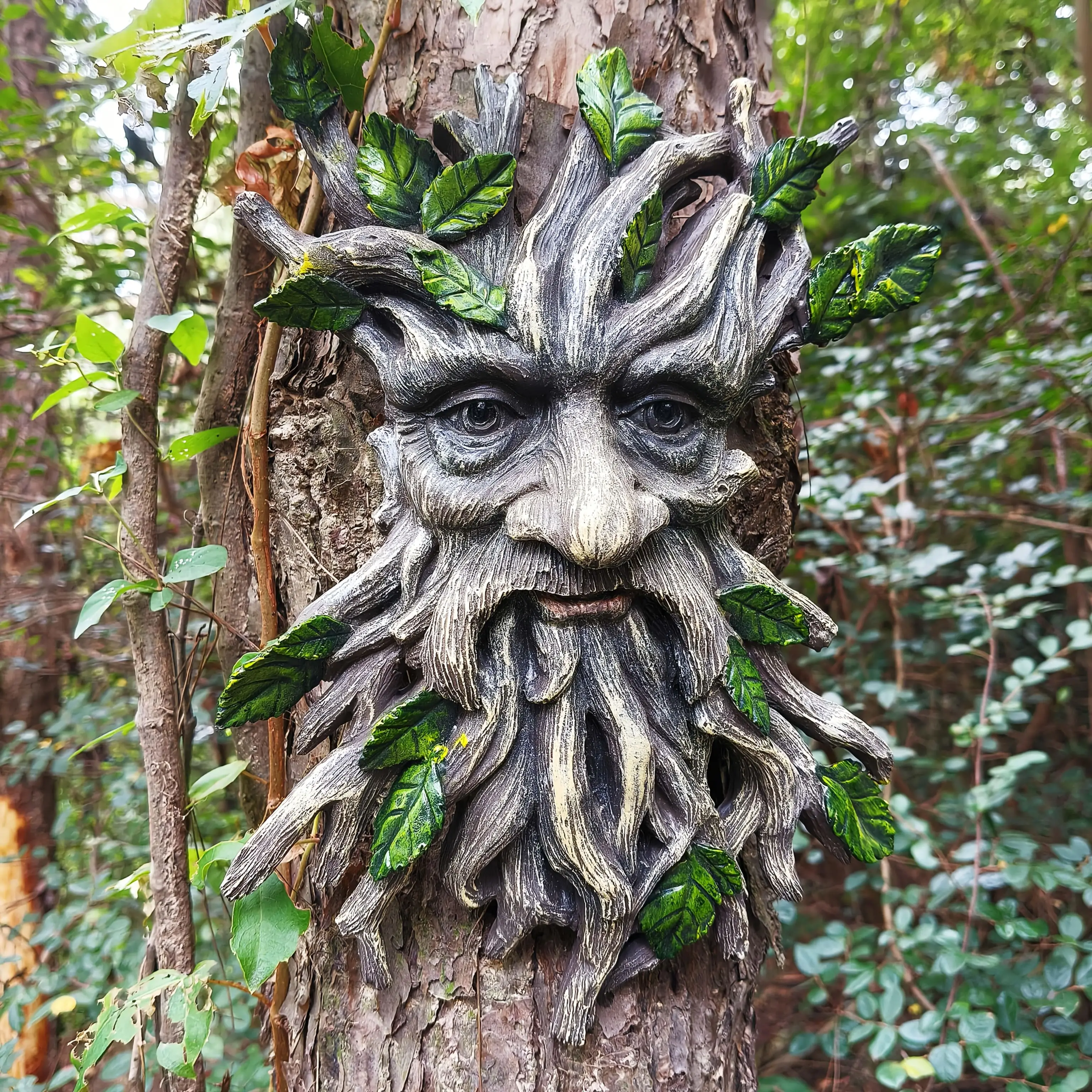 1 Piece Resin Tree Spirit, Tree Demon Tree Monster, Halloween, Christmas Courtyard Garden Pendant, Country Style ResinHandicraft