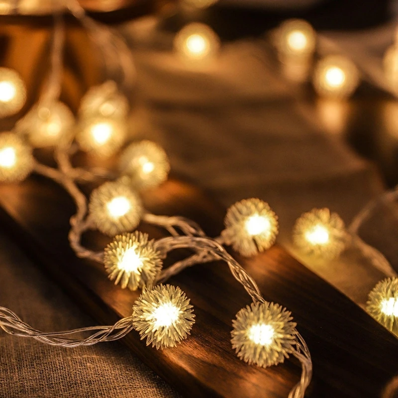 Dandelion LED Fairy Lights Battery Light Garden Terrace Special Party Christmas Decor String Lights For Home Indoor Lighting