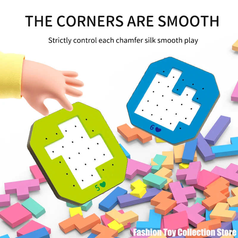 3D kreatywna gra logiczna na biurko Tangram zabawki matematyczne klocki kolor kształt gra dla dzieci prezenty edukacyjne