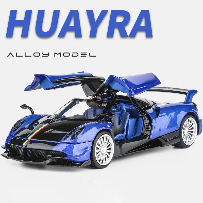 JKM 1:32 Pagani Huayra Supercar Diecasts & Toy Vehicles Metal Car Model Shock absorber Sound Light Collection Car Toys Gift