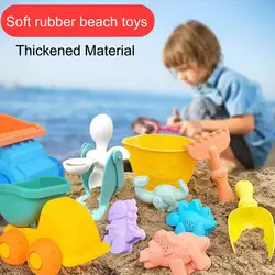 Children Beach Toys 18 Pcs Kit Baby Summer Digging Sand Tool with Shovel Water Game Play Outdoor Toy Set Sandbox for Boys Girls