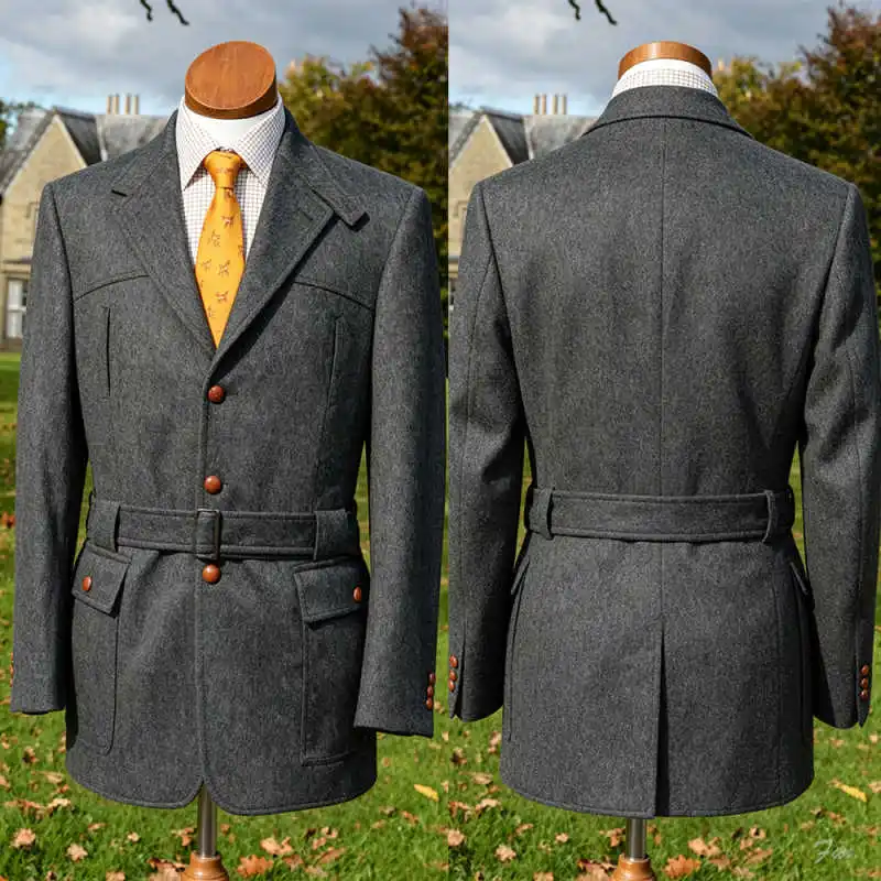 Handsome Mens Suits 2 Pieces Jacket Pants Notch Lapel Single Breasted Lounge Occasion Customized Trajes Para Hombre