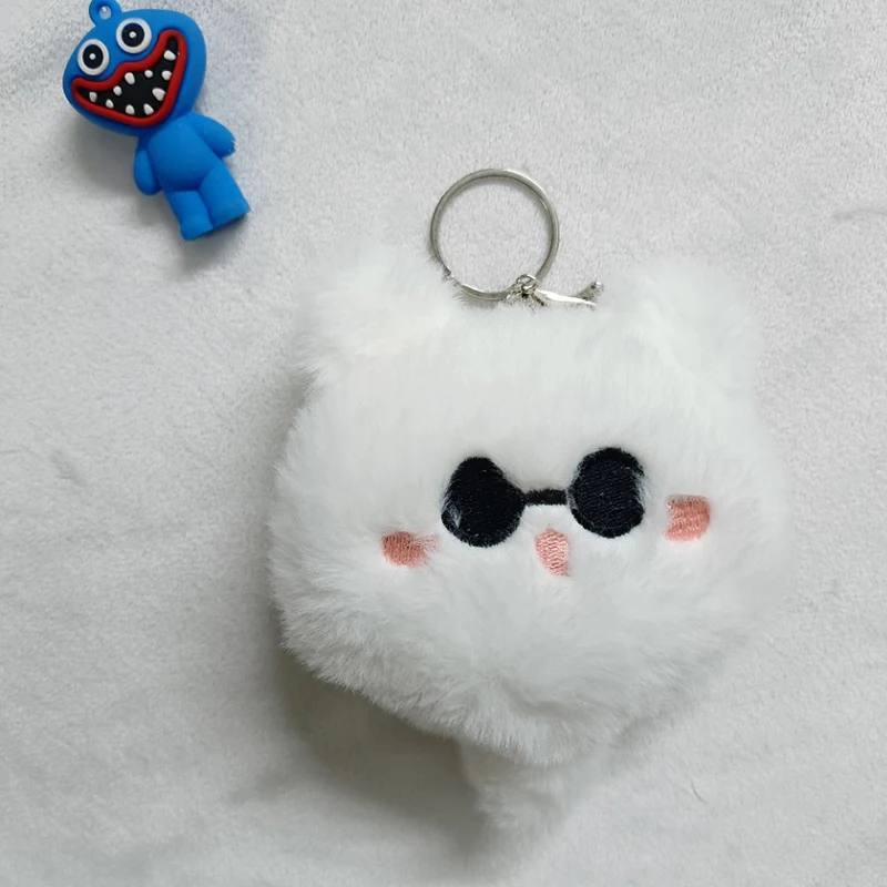 Anime jujutsu kaisen gojo satoru gato brinquedo de pelúcia bonito bordado pelúcia animais bonecas pingente brinquedos dos desenhos animados para crianças presente