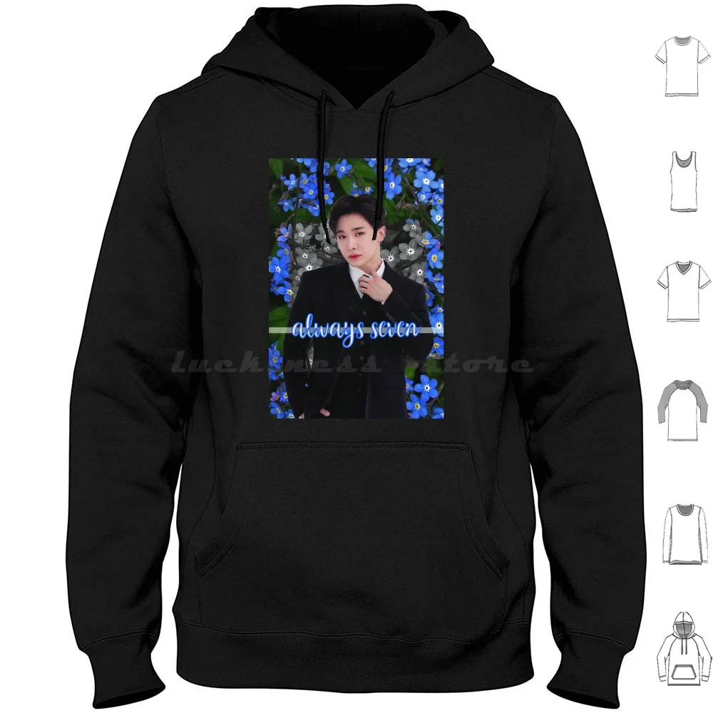 Always Seven , Wonho Hoodies Long Sleeve Monsta X Wonho Hoseok Forget Me Not Fi…