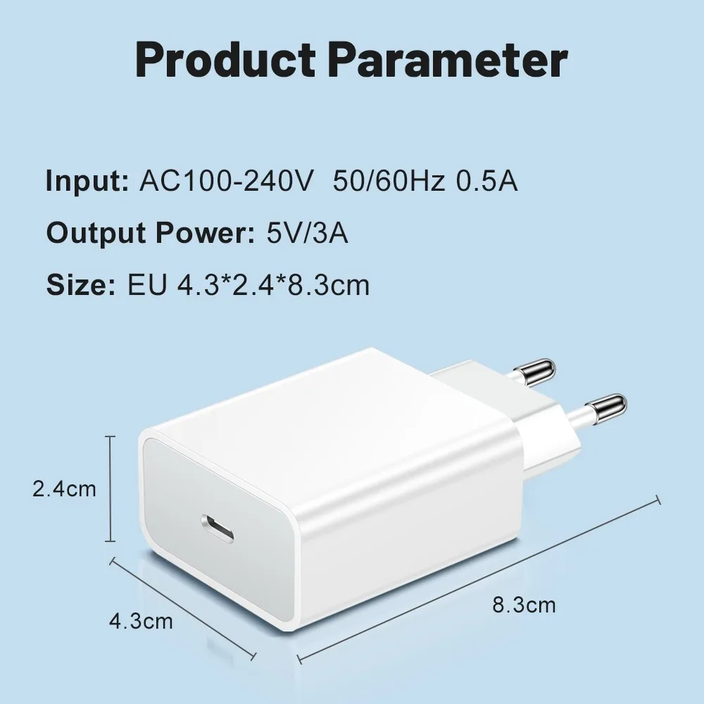 Зарядное устройство PD с USB-портом типа C, быстрая зарядка для iPhone 15 14 13 12 Pro Max Mini X XS, зарядное устройство для телефона с вилкой Стандарта ЕС/США
