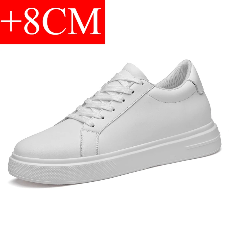 Nieuwe Mannen Sneakers Lift Schoenen Verhooging Hoogte Toename Binnenzool 6-10 Cm Hoge Hakken Schoenen Lederen Sportschoenen mannen Schoenen