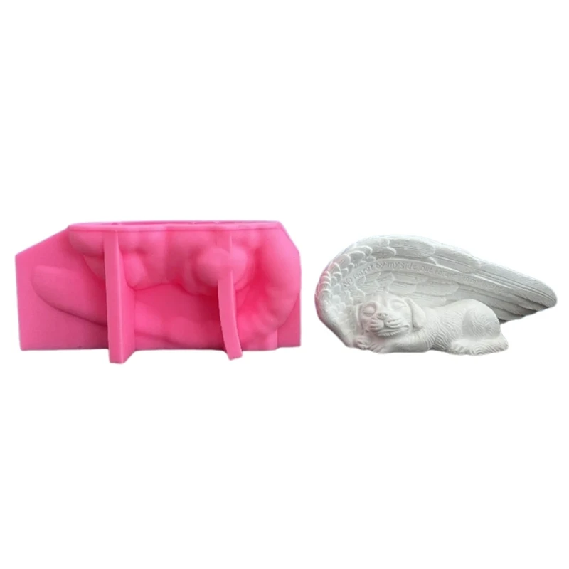 Sleeping Dog Silicones Molds for Making Candle Soap Chocolate Mousses Table Decorations Art Craft, 3D Dog Resins Molds