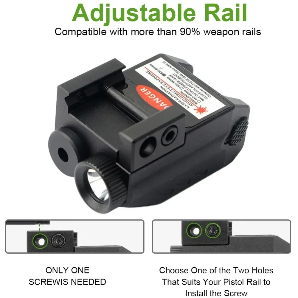 500 لومينز التكتيكية سلاح بندقية ضوء كومبو أحمر أخضر نقطة قابلة للشحن مسدس مصباح ليد جيب الصيد في الهواء الطلق يناسب 20 مللي متر السكك الحديدية