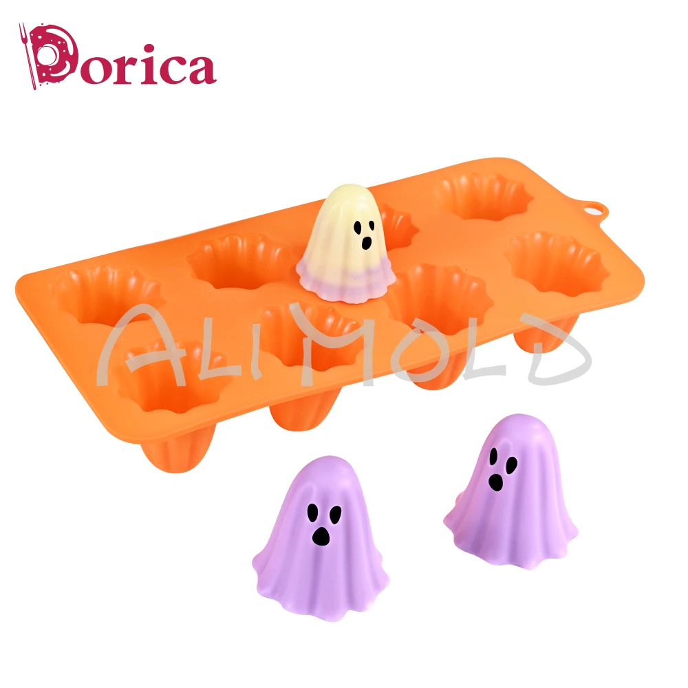 8 حفرة شبح سيليكون قالب الشوكولاته شمعة الصابون محلية الصنع فندان الحلوى الآيس كريم كعكة أدوات تزيين لوازم المطبخ الخبز