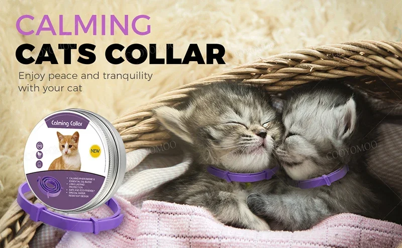 New Release Dog Calming Pheromone Collar Cat Relieve Anxiety Adjustable Comfortable Collar For Puppy Kitten Large Dog Accessorie