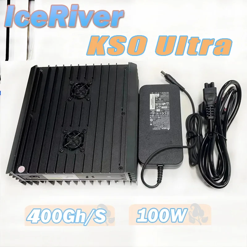 KS0Ultra With PSU IceRiver KAS KS0 Ultra 400Gh Asic Miner 100W Crypto Kaspa Mining New Machine Server