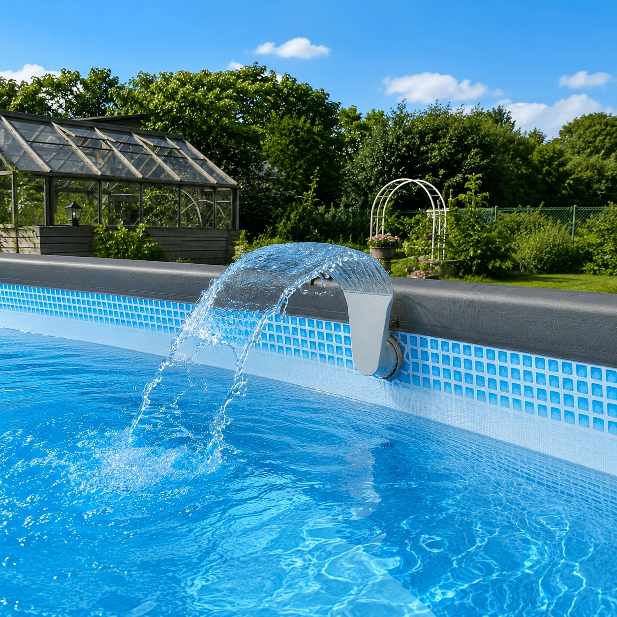 1Set Pool Fountain Waterfall Jet Sprinkler Universal Thread Easy Install Multi‑Color for Above‑Ground Inflatable Backyard Pool S
