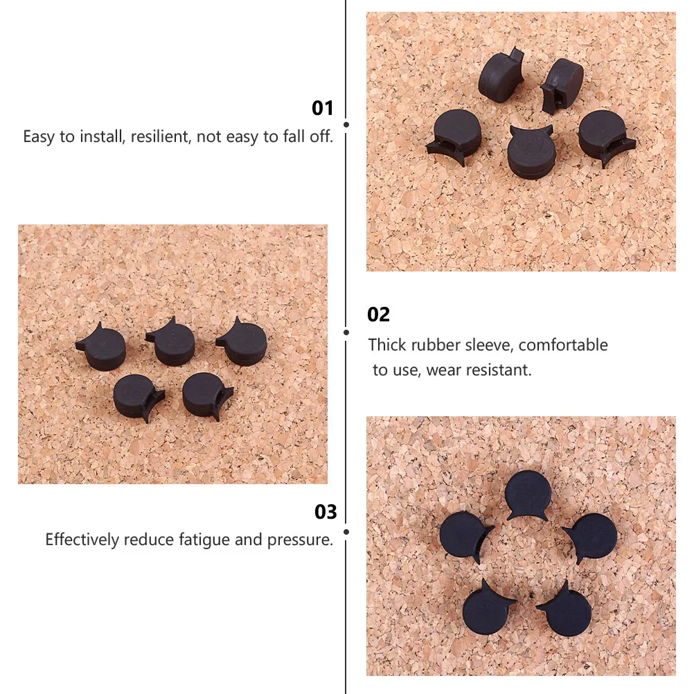 

5 Pcs Band Black Finger Drag Thumb Protector Clarinet Pad Stabilizer