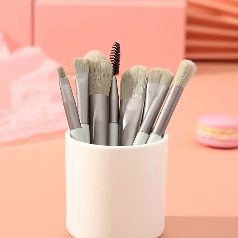 8 ピース/セット化粧ブラシミニセットアイシャドウファンデーション初心者ソフトヘア美容ツールメイクブラシセットアイシャドウファンデーションブラシ