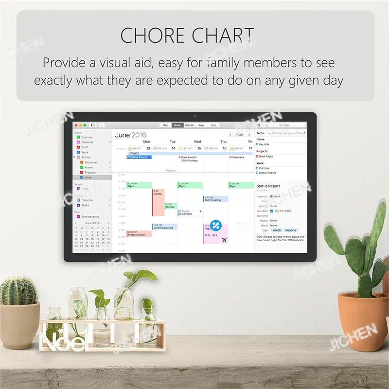 

Цифровой интерактивный календарь-доска HS 15.6-27 дюймов с сенсорным экраном, встроенным динамиком и креплением для настенного монтажа