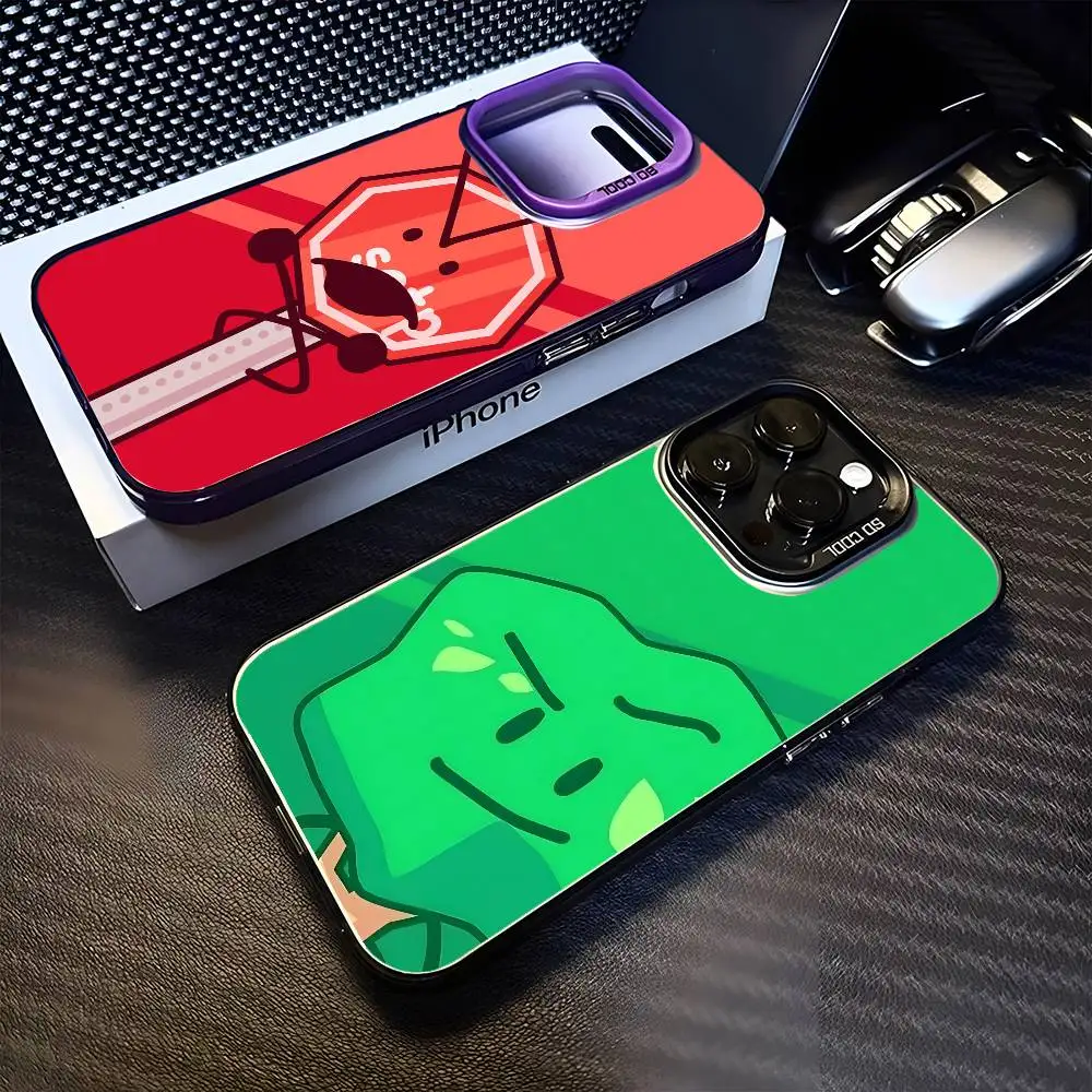 

B-Bfdi Battle For Dream Island Phone Case For iPhone 16,15,14,13,12,11,Mini,Pro,MAX Purple Matte Shockproof Cover