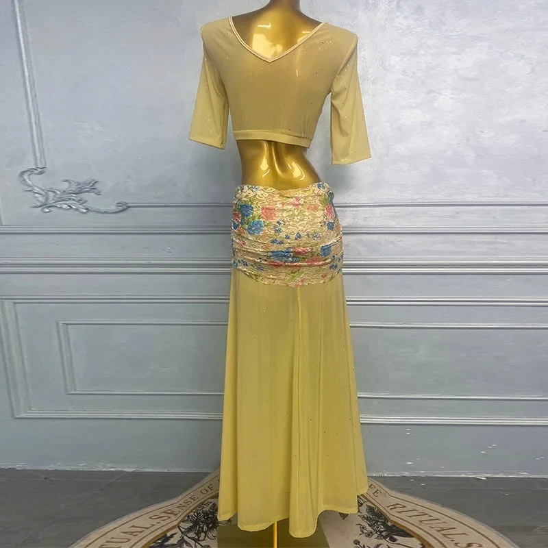 Customized Belly Dance Practice Dress Performance Clothing Female Women Oriental Dance Costumes Set Exotic Dancewear