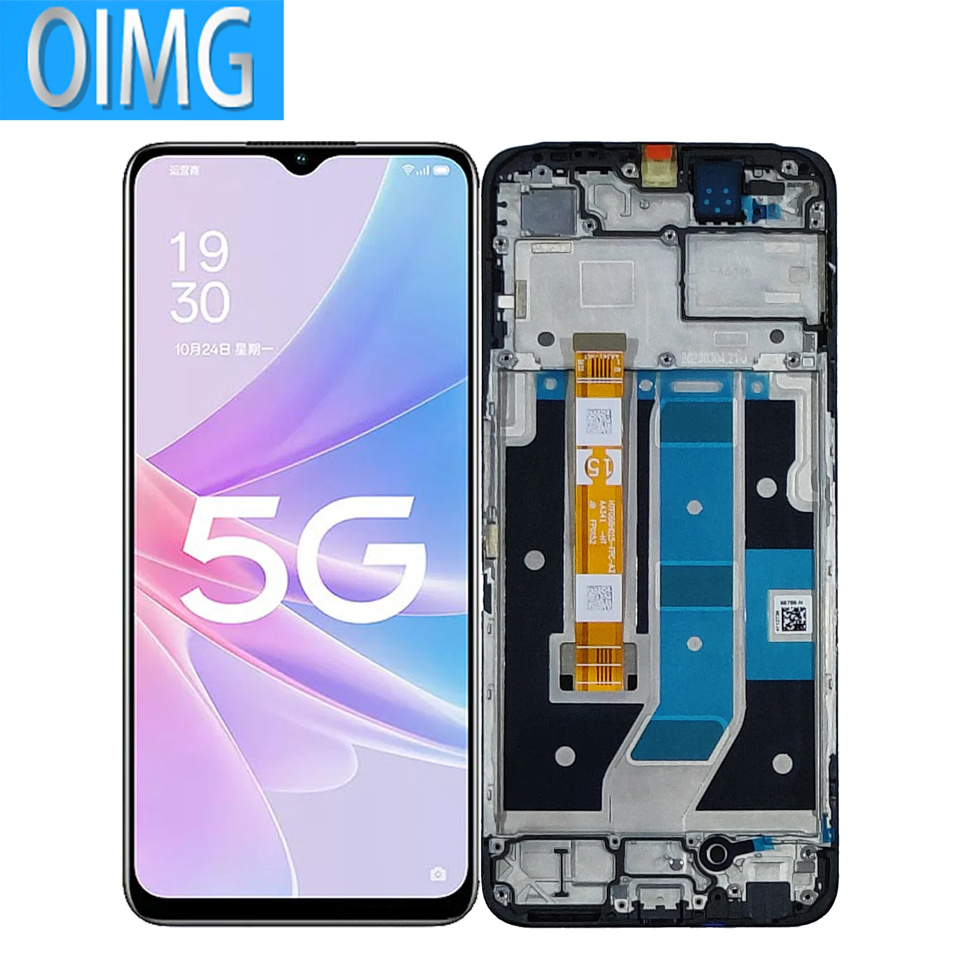 For OPPO A58 LCD Display Original PHJ110 With Frame Touch Screen Panel Replacement Parts