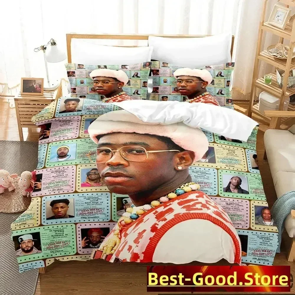 

3D Print Tyler The Creator Rapper Bedding Set Boys Girls Twin Queen King Size Duvet Cover Pillowcase Bed boys Adult