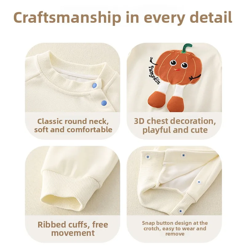 Adorável bebê recém-nascido roupas outono coleção única camada bebê rer primavera verão ci commute algodão longo sve dr