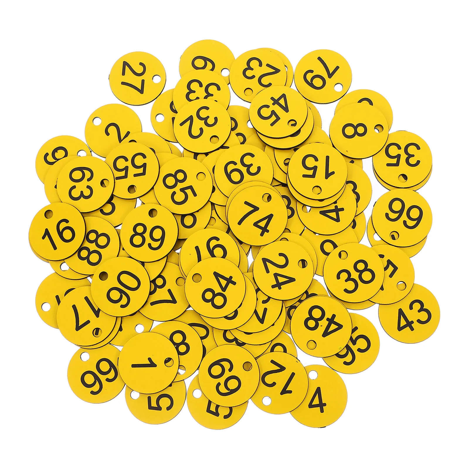 

Plastic Numbered Labels Key Tags Identifiers Round Plates with Hole for Keys Organization Storage Locker Tag Numbers Schools