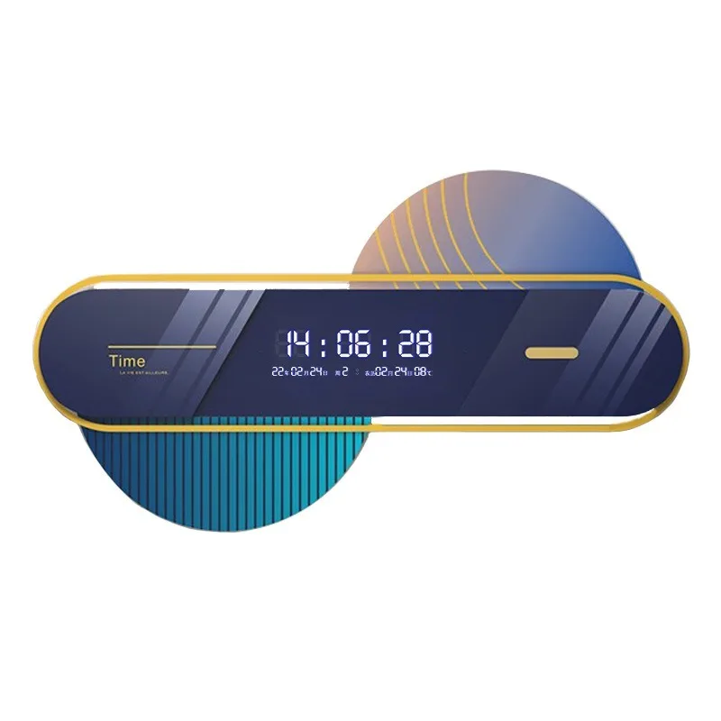 Luxury Wall Clock Modern Design Electronic Digital Silent Wall Watches Large Clocks Wall Home Decor Living Room Decorative Gift