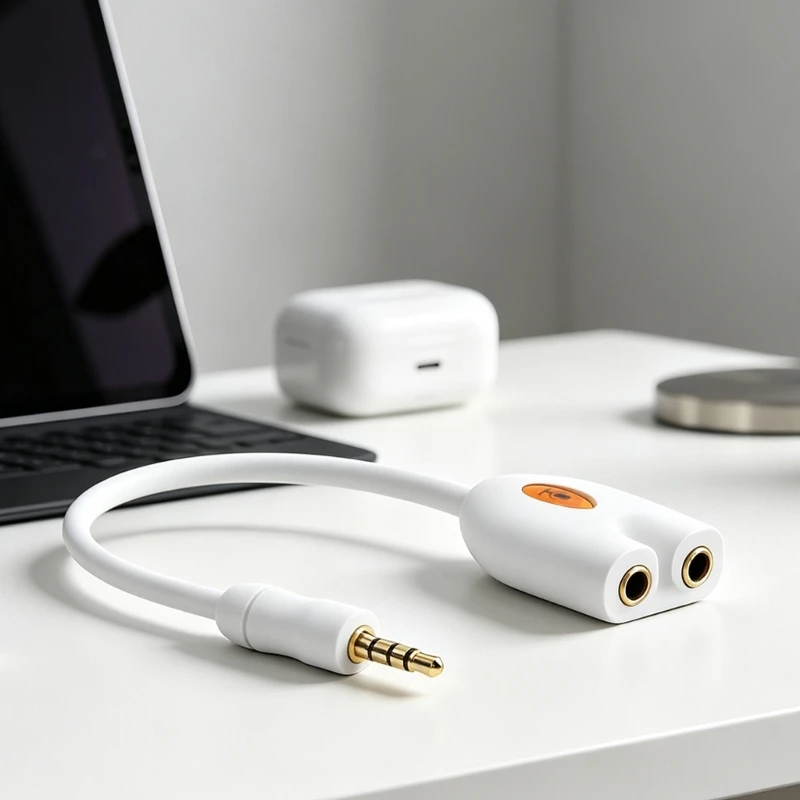 3.5Mm Headphone Splitter Cable with 1 Male Plugs and Two Female Jacks for Shared Listening From a Matching Music Jacks F19E