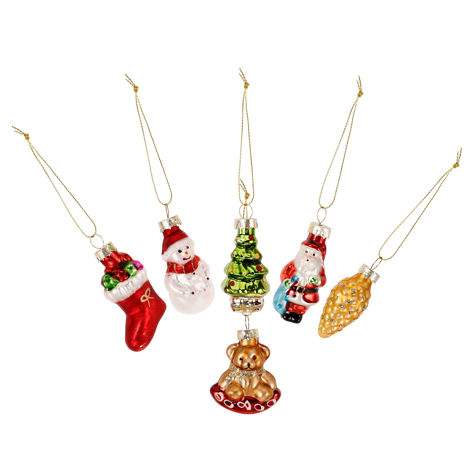 

6Pcs Christmas Hanging Ornaments Festive Tree Decorations for Xmas Party Home Office Shopping Center Wall Hanging Decor