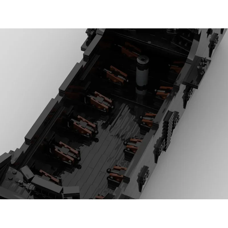 Moc Building Blocks Classic Black Pirate Ship Model Technical Bricks DIY Assembly Sea Transport Toys For Child Holiday Gifts