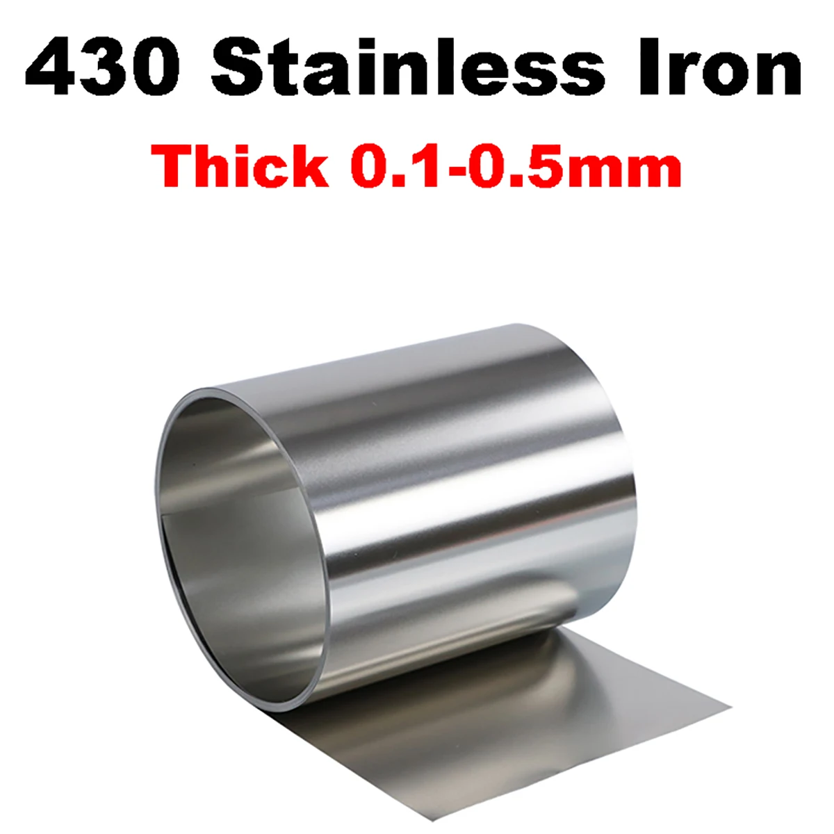 430 Stainless Iron Foil Width10/20/50/100/300mm Thin Magnetic Steel Sheets High-Quality Magnetic Iron Foil