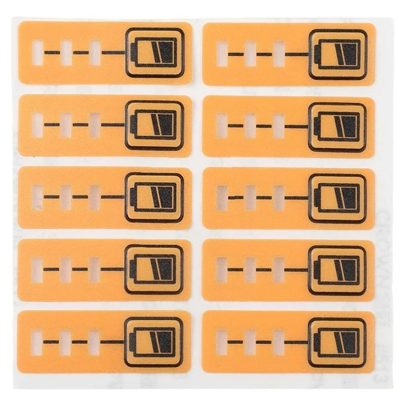 T23C 10PCS Battery Capacity Key Stickers Fits For Dewalt DCB200 DCB140 For DCB182 18V 14.4V Lithium Battery Replacement