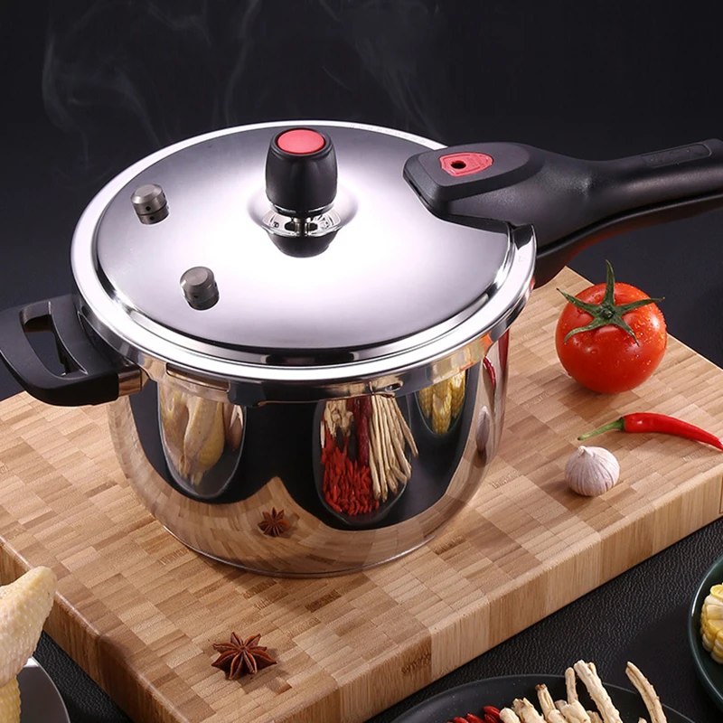 Kitchen Pressure Cooker Cookware Soup Meats Pot 20CM/22CM/24CM/26cm Gas Stove Open Fire Induction Outdoor Camping Cook Tools