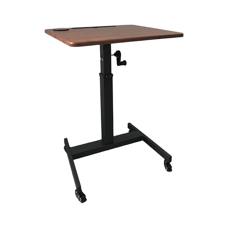 Lightweight Movable Compact Office Desk Sit-Standing Laptop Small Wooden Table For Single Leg Adjustable Height Table