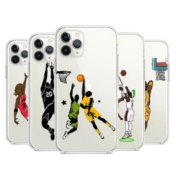 Funny Cartoon Basketball Transparent Silicone Cover For Apple IPhone 13 12 Mini 11 Pro XS MAX XR X 8 7 6 6S Plus SE Phone Case