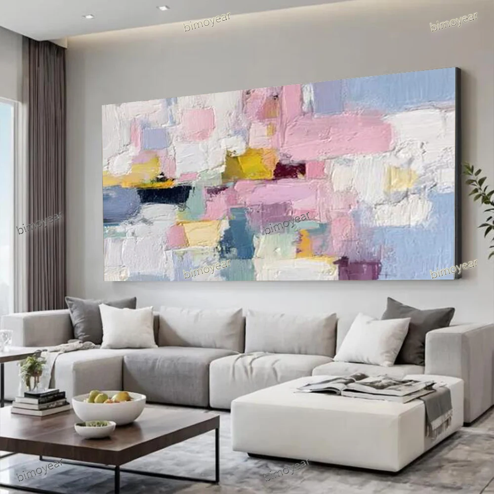 

Abstract Oil Painting 100% Hand-Painted Black Orange Red Canvas Mural Knife Thick layer Wall Art Picture Decor Home Living Room